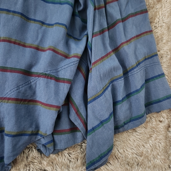 Free People So It Goes Maxi Dress in Oceanview‎ Combo Women's Size Large - Picture 8 of 16